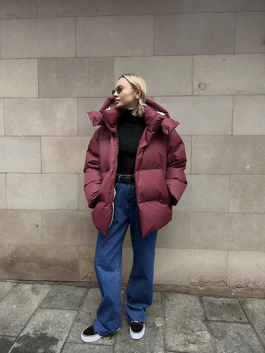 LaPose - Azul Oversized Hooded Puffer Jacket