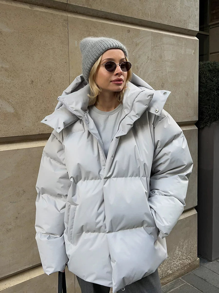 LaPose - Azul Oversized Hooded Puffer Jacket