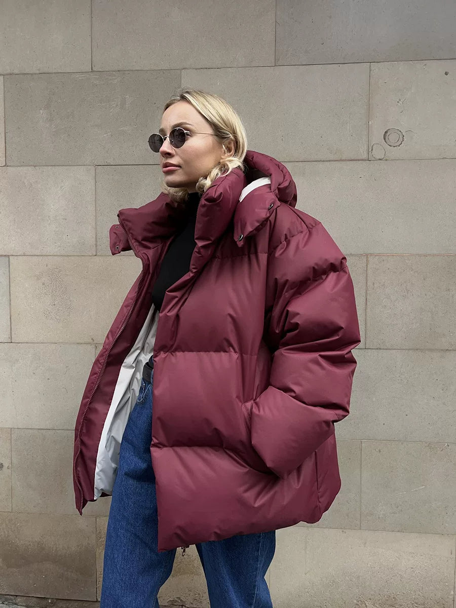 LaPose - Azul Oversized Hooded Puffer Jacket