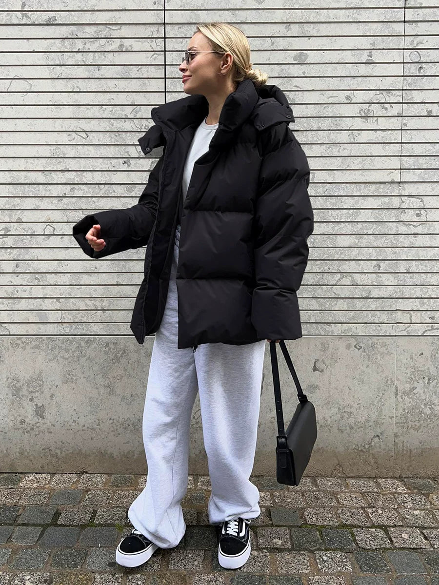 LaPose - Azul Oversized Hooded Puffer Jacket