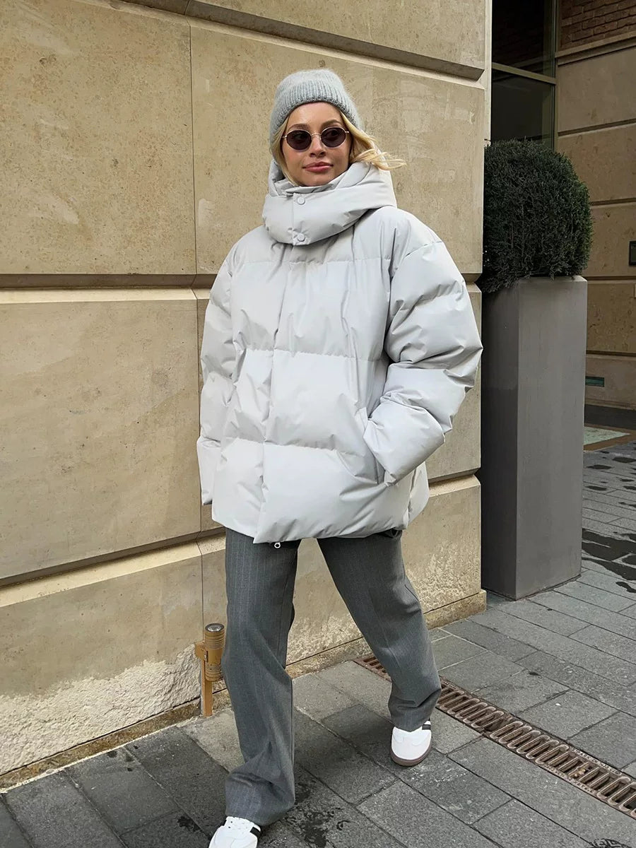 LaPose - Azul Oversized Hooded Puffer Jacket