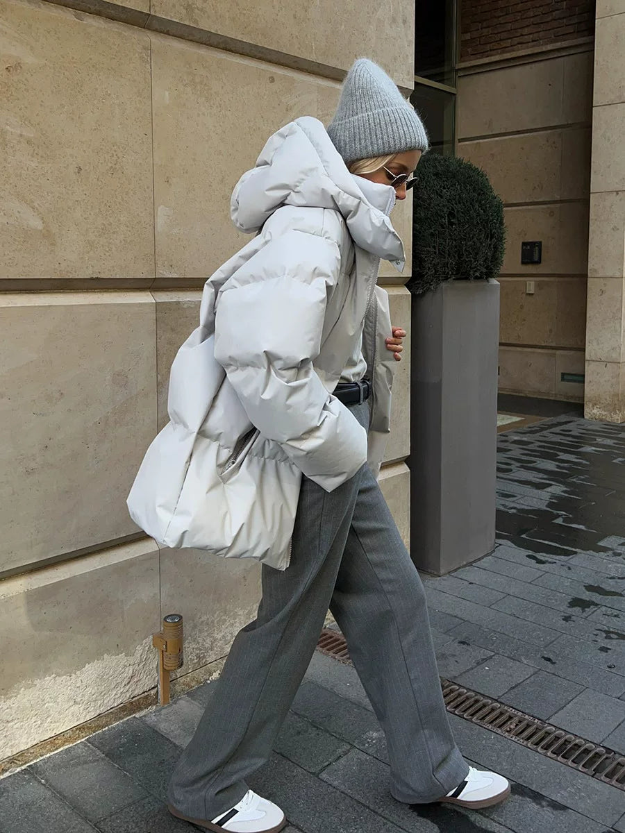 LaPose - Azul Oversized Hooded Puffer Jacket