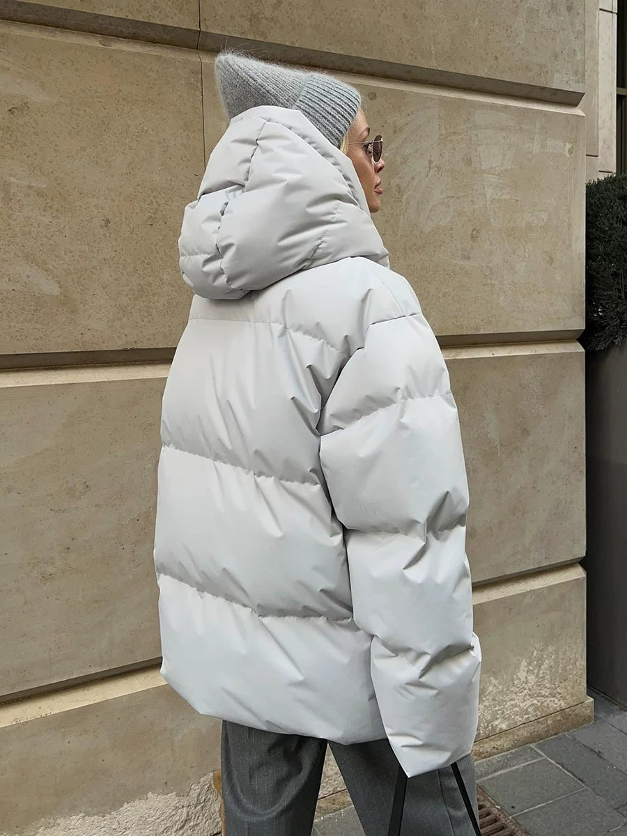 LaPose - Azul Oversized Hooded Puffer Jacket