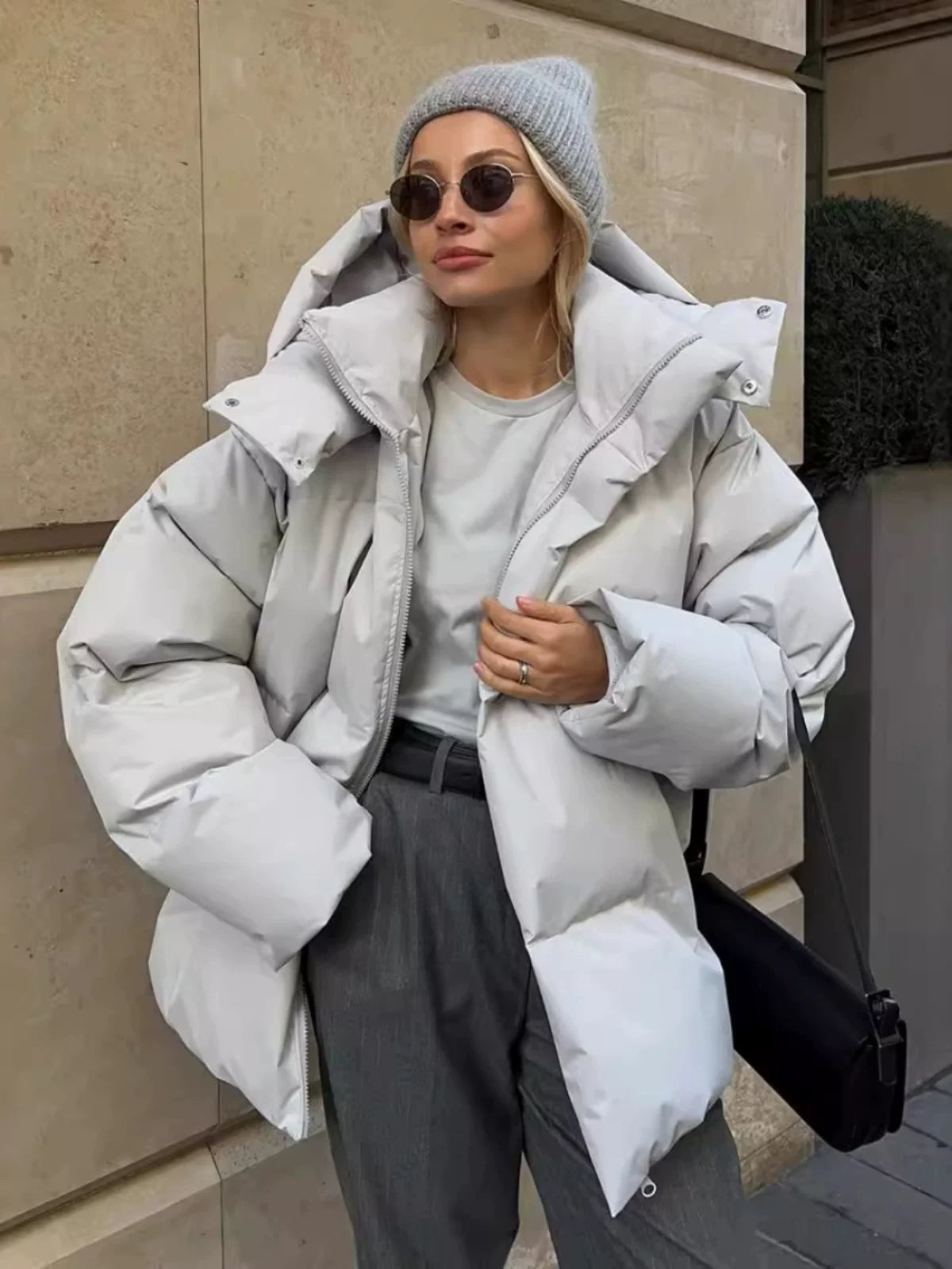 LaPose - Azul Oversized Hooded Puffer Jacket