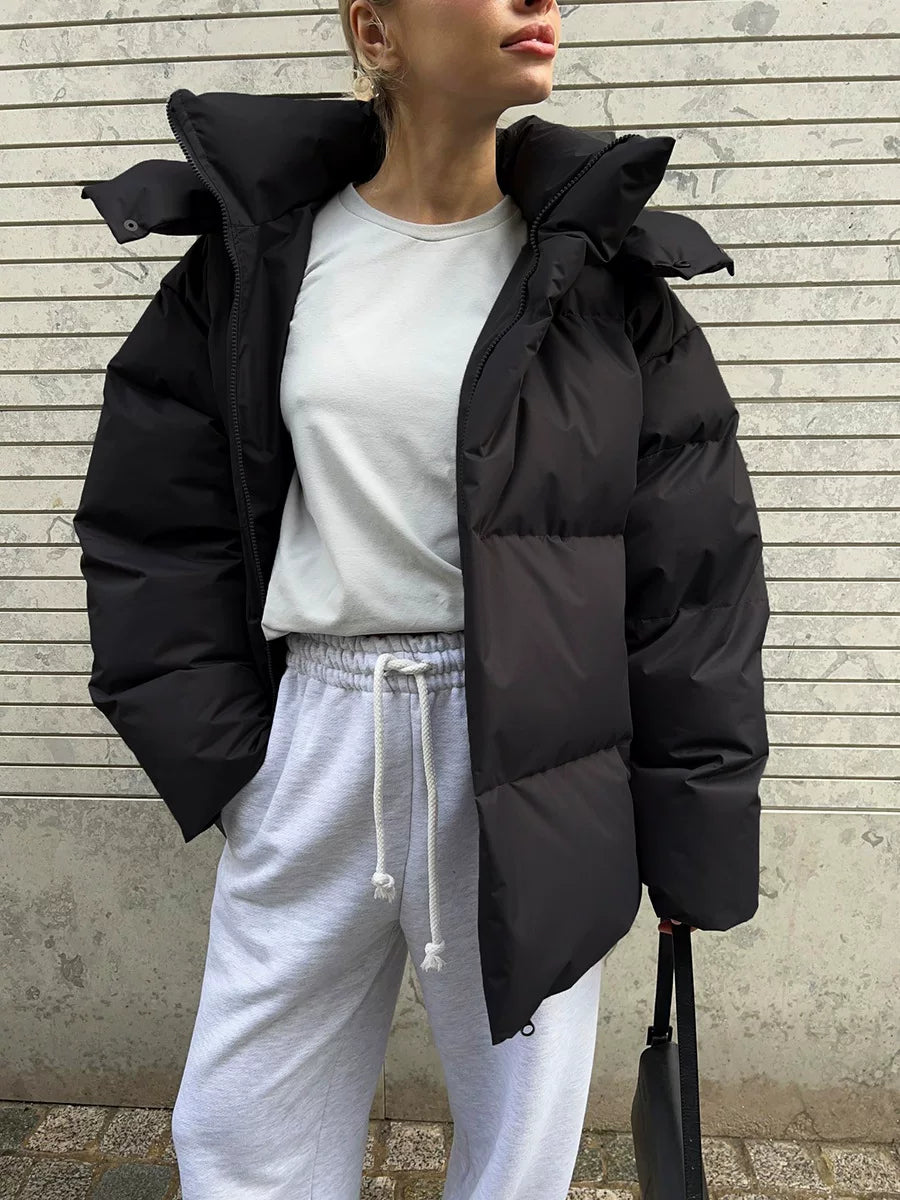 LaPose - Azul Oversized Hooded Puffer Jacket
