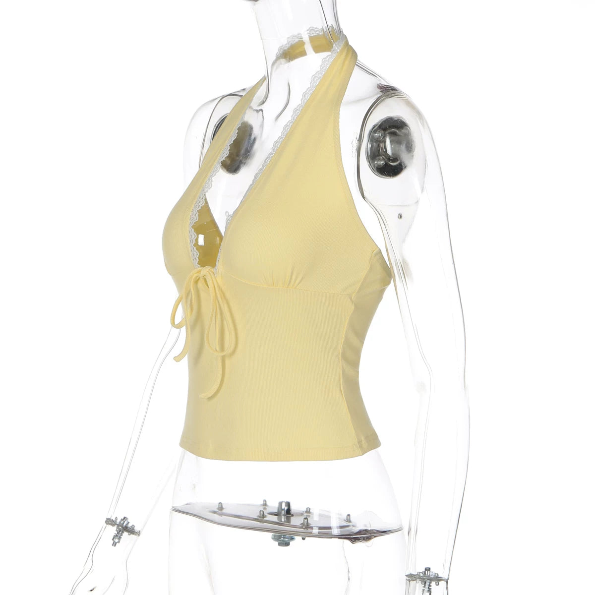 LaPose - Bailey Lace Trim Halter Top