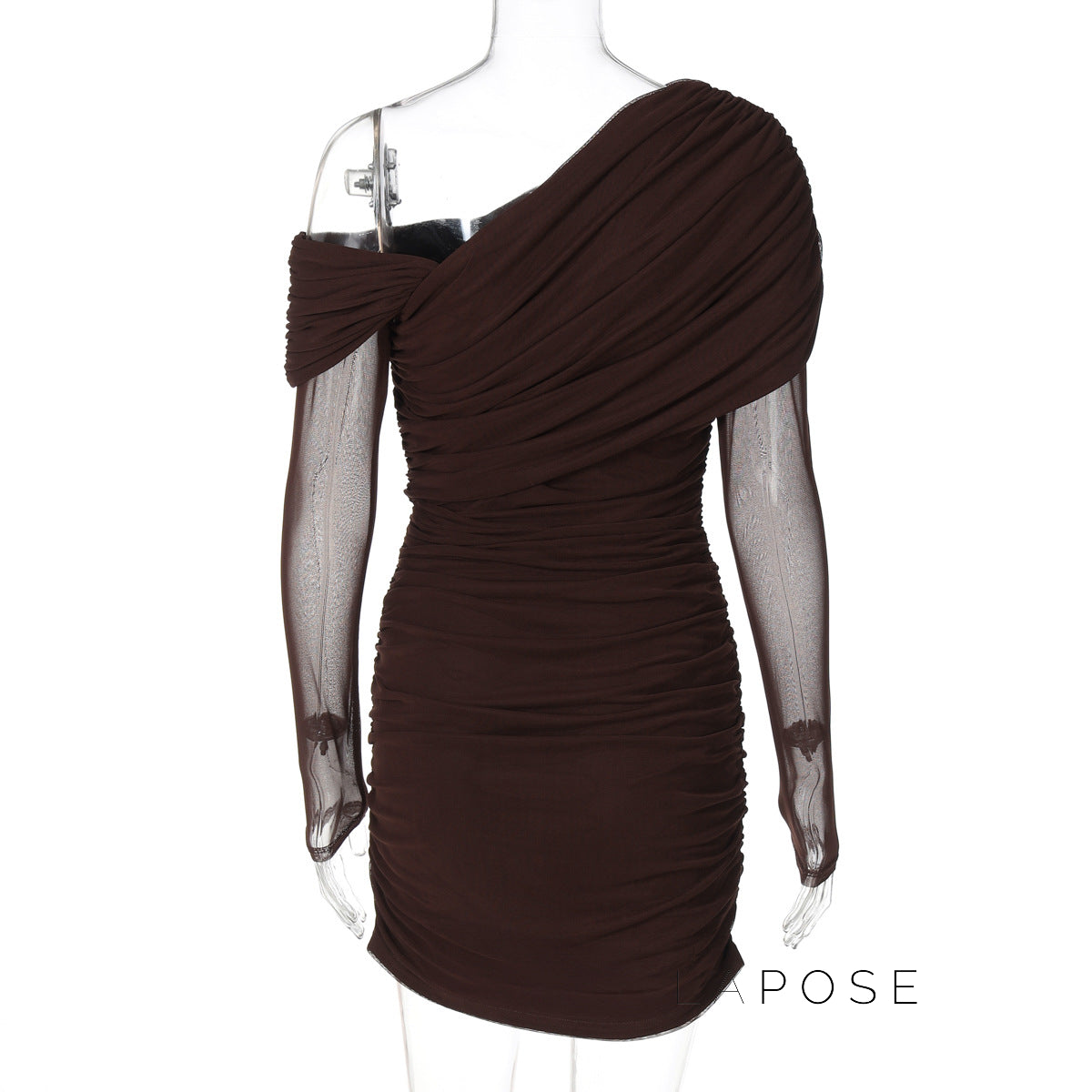 Batya One Shoulder Mesh Mini Dress [G9R5X127]