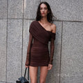 Batya One Shoulder Mesh Mini Dress [EZSC2C1G]