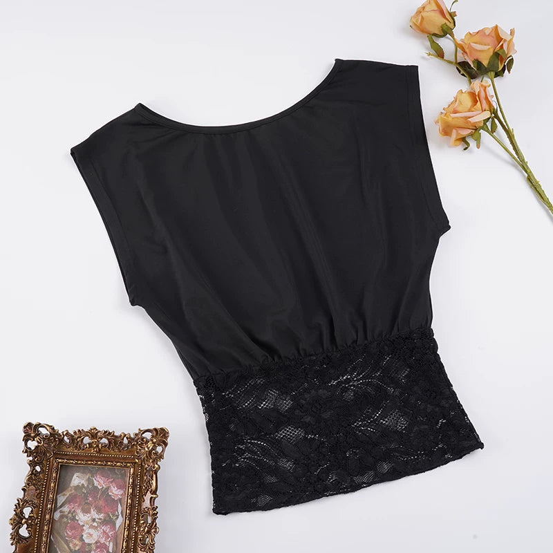 LaPose - Bayley One Shoulder Lace Top