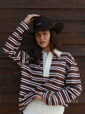 Bella Striped Polo Long-Sleeve Top [H2G7QUJK]