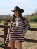 Bella Striped Polo Long-Sleeve Top [IPUBNYEO]