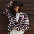 Bella Striped Polo Long-Sleeve Top [02T8YMEO]