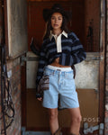 Bella Striped Polo Long-Sleeve Top [AA64GGC8]