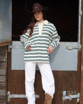 Bella Striped Polo Long-Sleeve Top [YEWNKT5C]