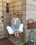 Bella Striped Polo Long-Sleeve Top [CKII9JSB]