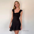 Bellamarie Ruffled Chiffon Mini Dress [W36P0NQJ]