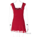Bellamarie Ruffled Chiffon Mini Dress [N0L35V3G]