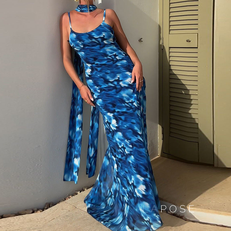 Bennett Printed Backless Maxi Dress [ULOSC2P4]