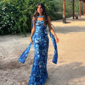 Bennett Printed Backless Maxi Dress [3GCV3V28]