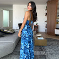 Bennett Printed Backless Maxi Dress [59G3L2YP]