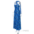 Bennett Printed Backless Maxi Dress [5DT8EDKZ]