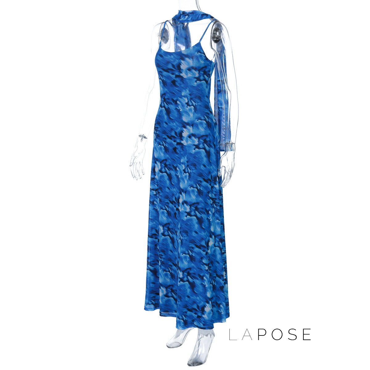 Bennett Printed Backless Maxi Dress [5DT8EDKZ]