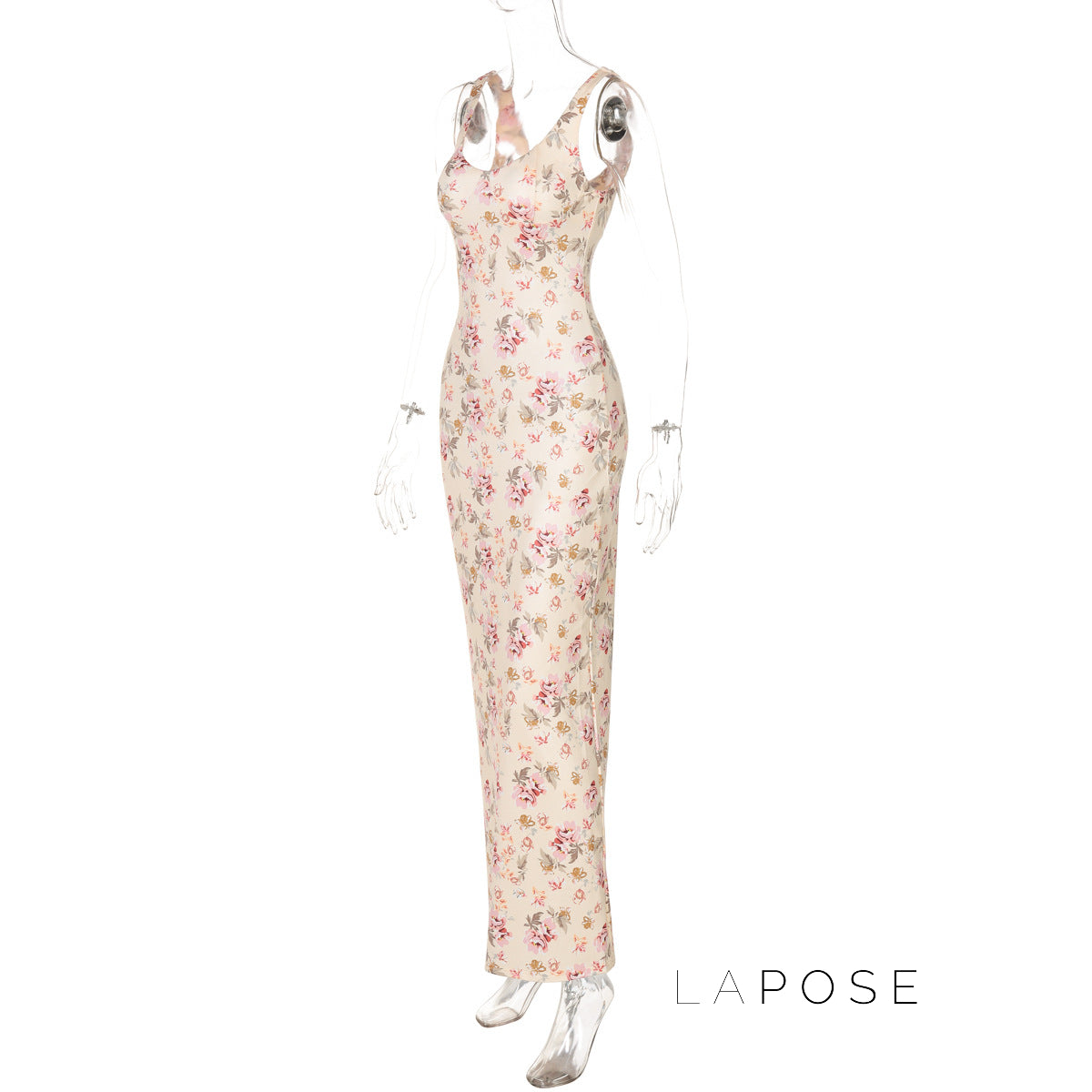 Bentlee Floral Backless Maxi Dress [EJS9J494]
