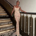 Bentlee Floral Backless Maxi Dress [GYFD43RE]