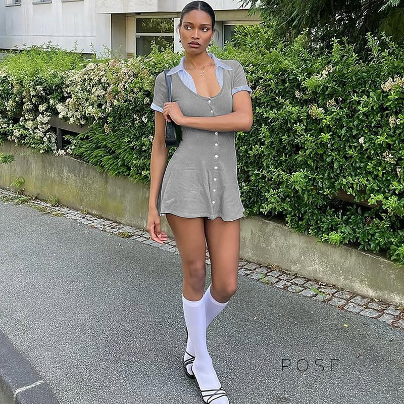 Bentleigh Contrast Polo Mini Dress [29O0QI8K]