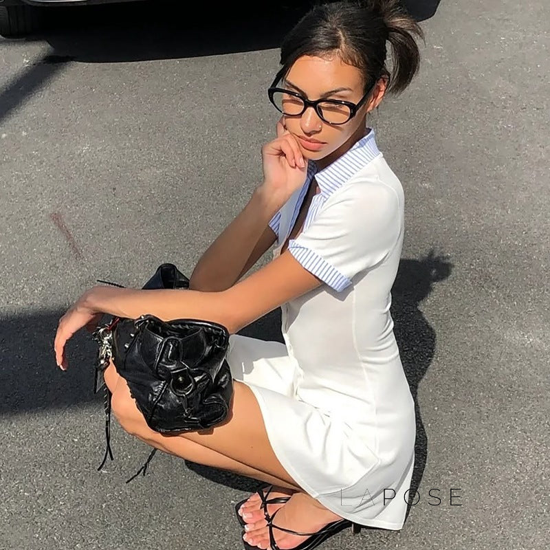 Bentleigh Contrast Polo Mini Dress [GGX5LV3J]