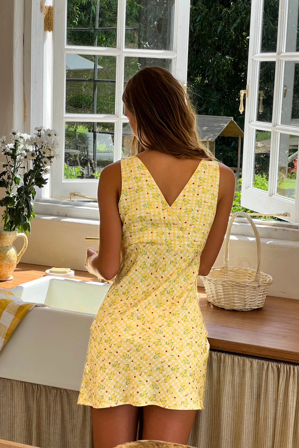 LaPose Berenice Cross-Back Mini Dress