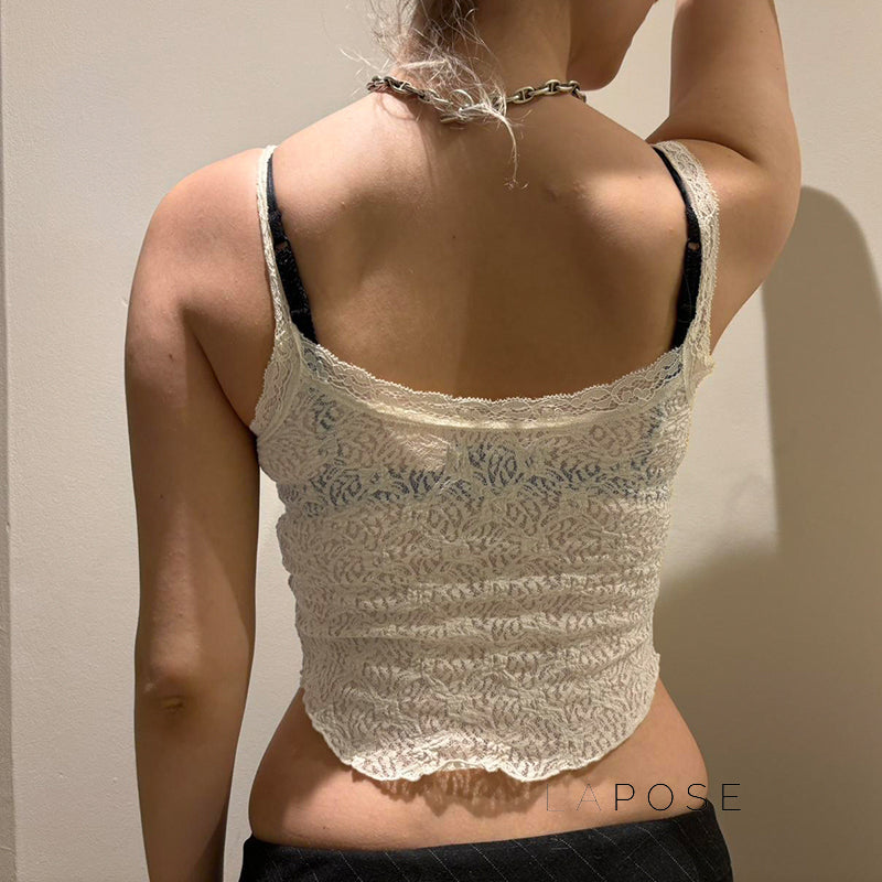 Betsabe Sheer Lace Cami [FQRBBYYC]