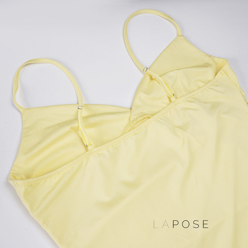 Blakelee Pleated Strappy Mini Dress [GDYDECAW]