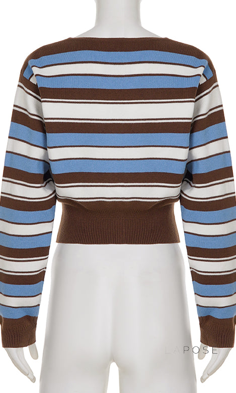 Blakelynn Striped Button Cardigan [MA50609M]