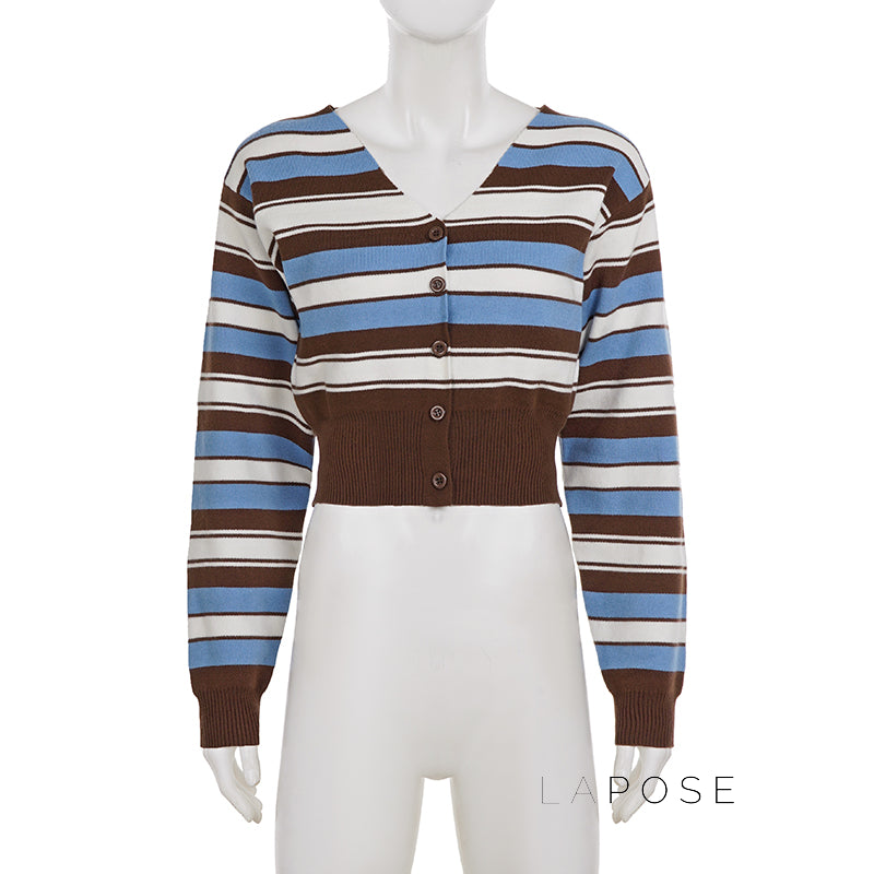 Blakelynn Striped Button Cardigan [K5RKRXTN]