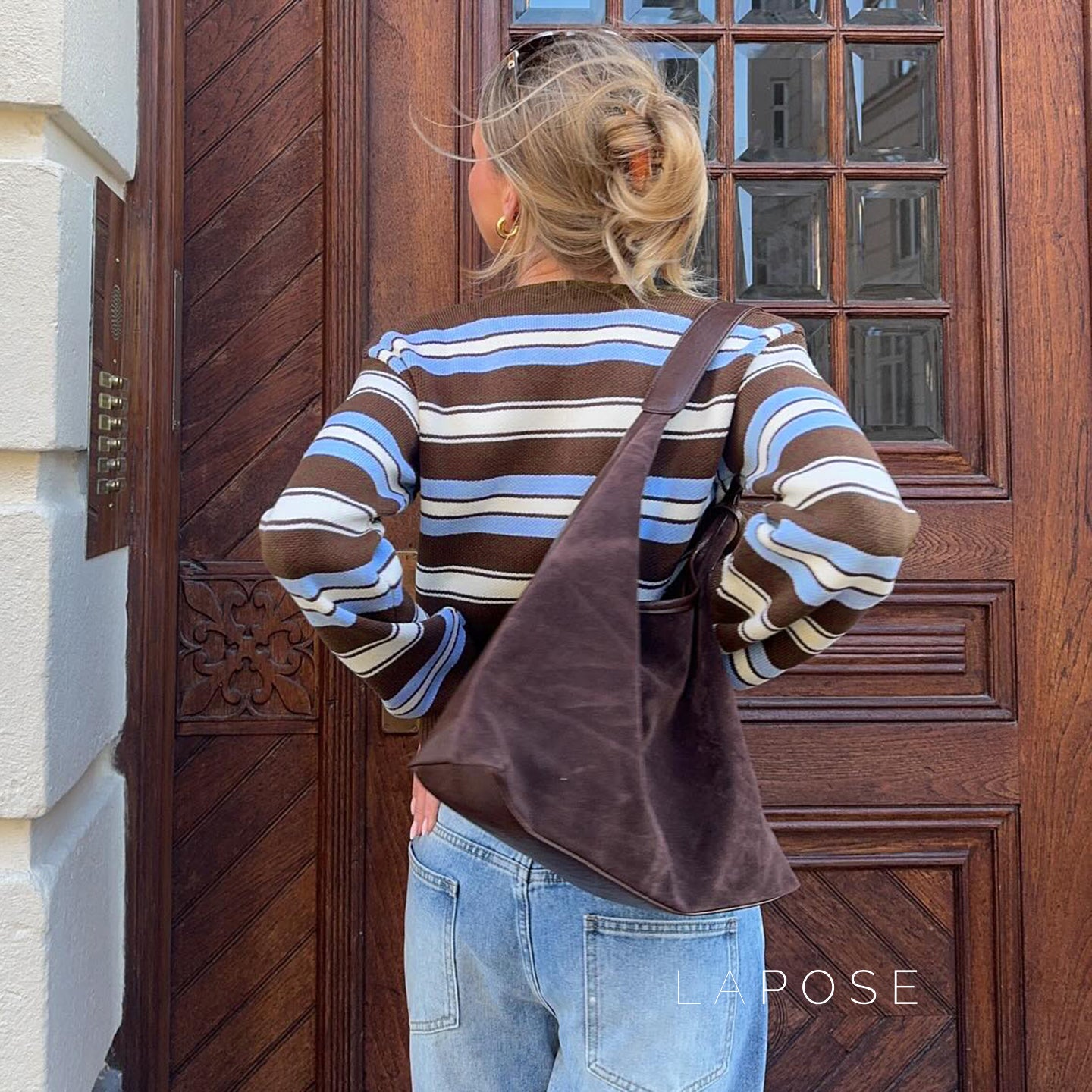 Blakelynn Striped Button Cardigan [RTTR7BBL]