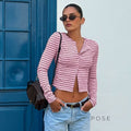 Bo Striped Button-Up Cardigan [QWVF6KKQ]