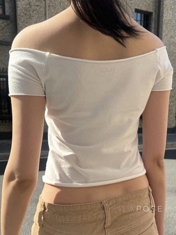 Bobbie Digital Print One Shoulder Crop Top [XX6RQ98N]