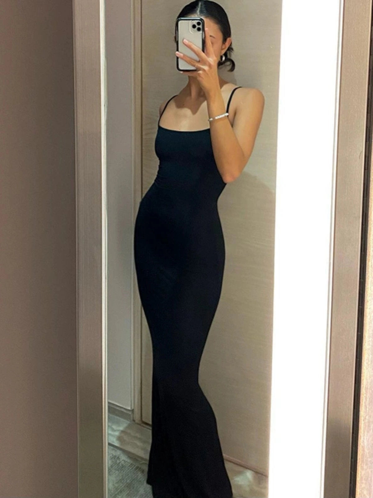 Bodycon Floor-Length Cami Dress [9LAA62KQ]