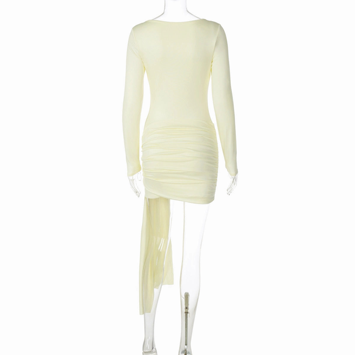 Bodycon Mini Dress with Waist Ribbon [1F74W38Z]