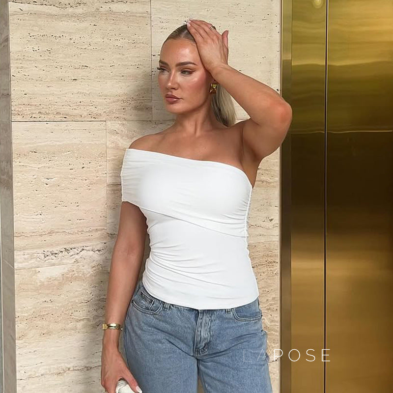 Bowen One Shoulder Crop Top [5E04UL5E]