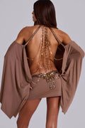 LaPose Bracha Embellished Butterfly Mini Dress