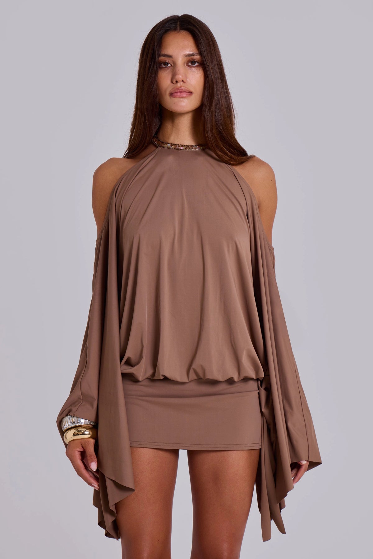 LaPose Bracha Embellished Butterfly Mini Dress