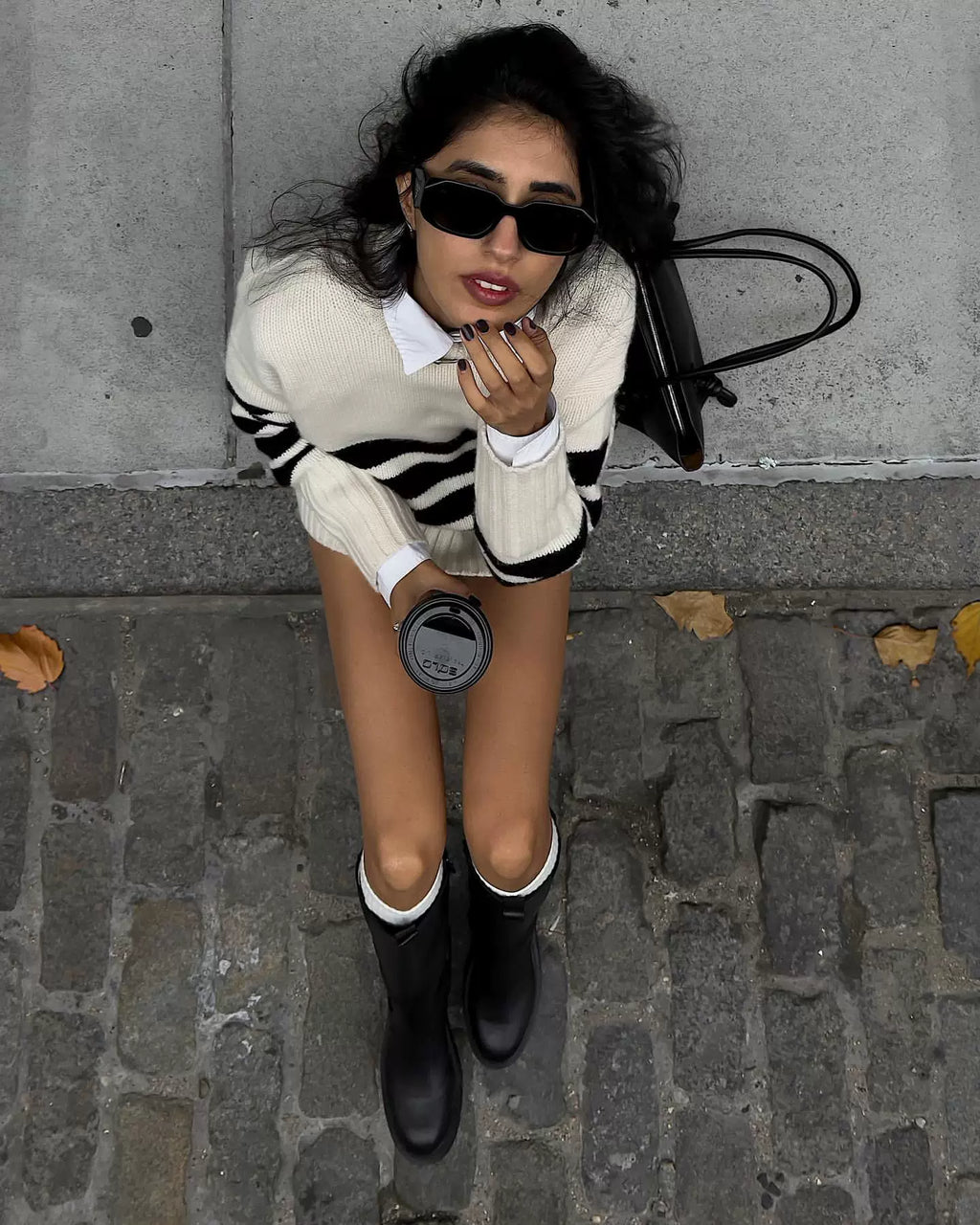 LaPose - Braeleigh Striped Oversized Knit Sweater
