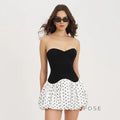 Brayleigh Polka Dot Tube Mini Dress [JB1TW11I]