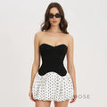 Brayleigh Polka Dot Tube Mini Dress [G1Q49J8K]