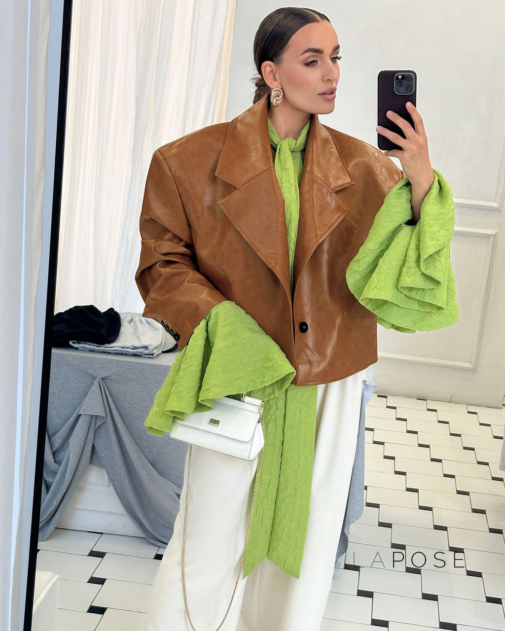 Brecklynn Faux Leather Blazer [3W6AJ3R8]