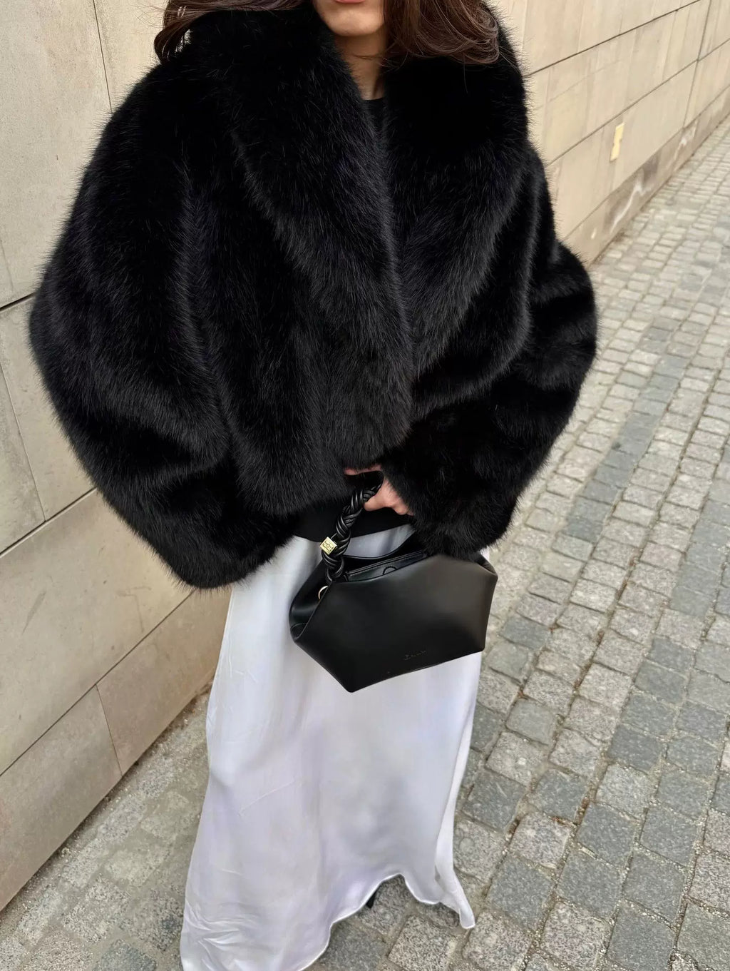 LaPose - Brenda Cropped Faux Fur Jacket