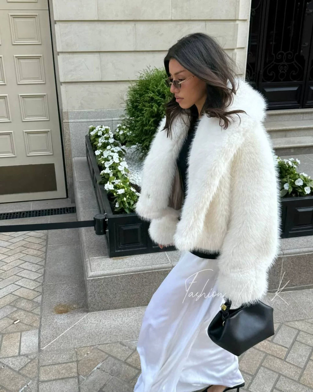 LaPose - Brenda Cropped Faux Fur Jacket