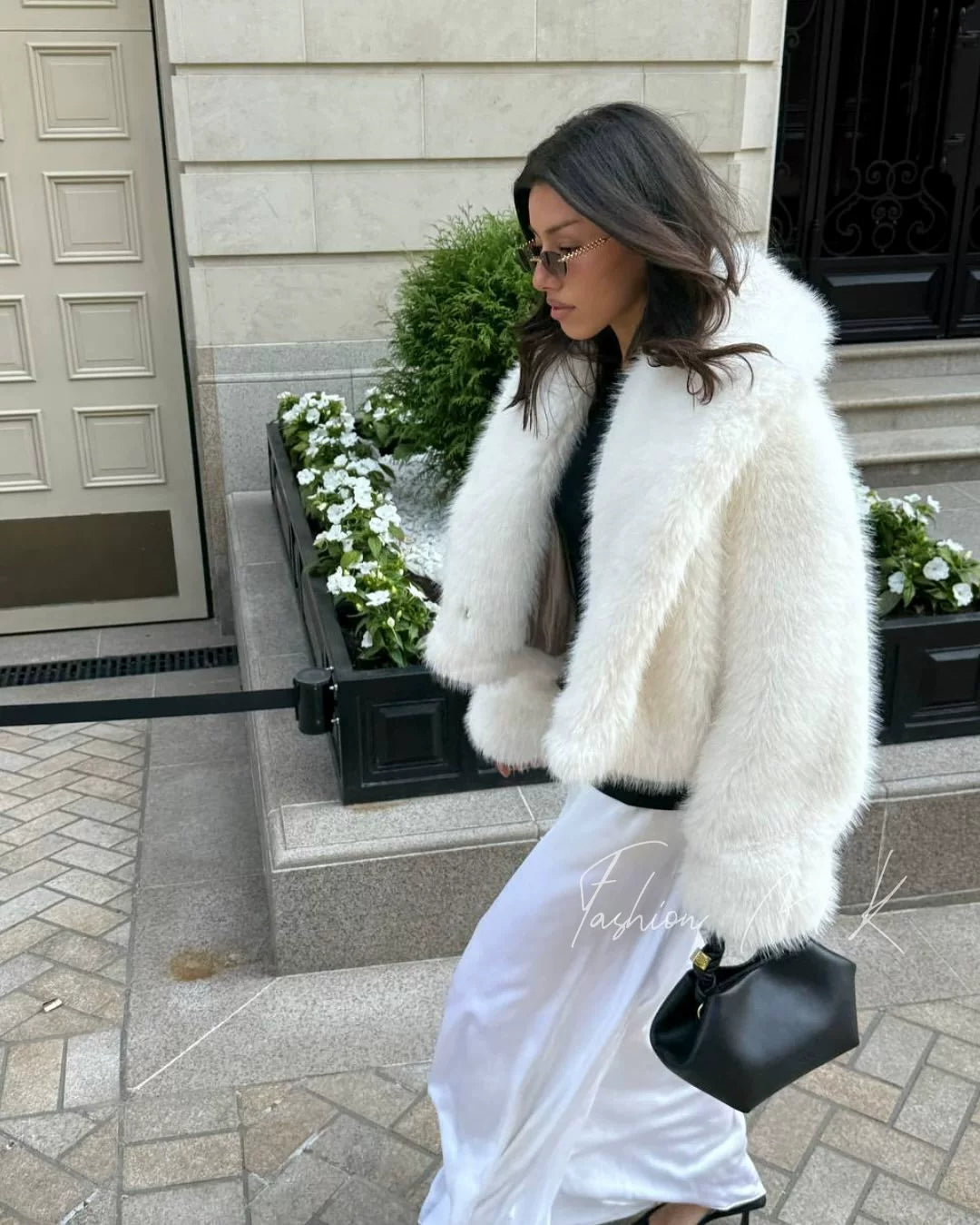 LaPose - Brenda Cropped Faux Fur Jacket